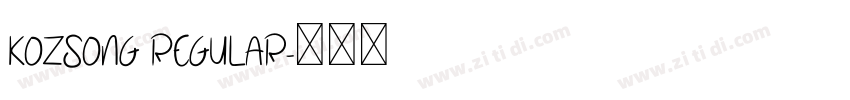 KozSong Regular字体转换